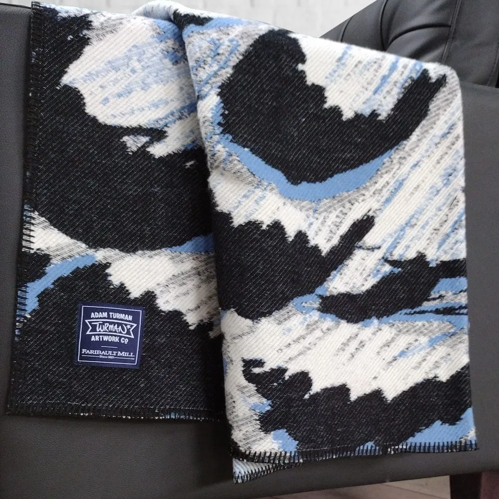 Adam Turman Snowy Owl Wool Throw Blanket