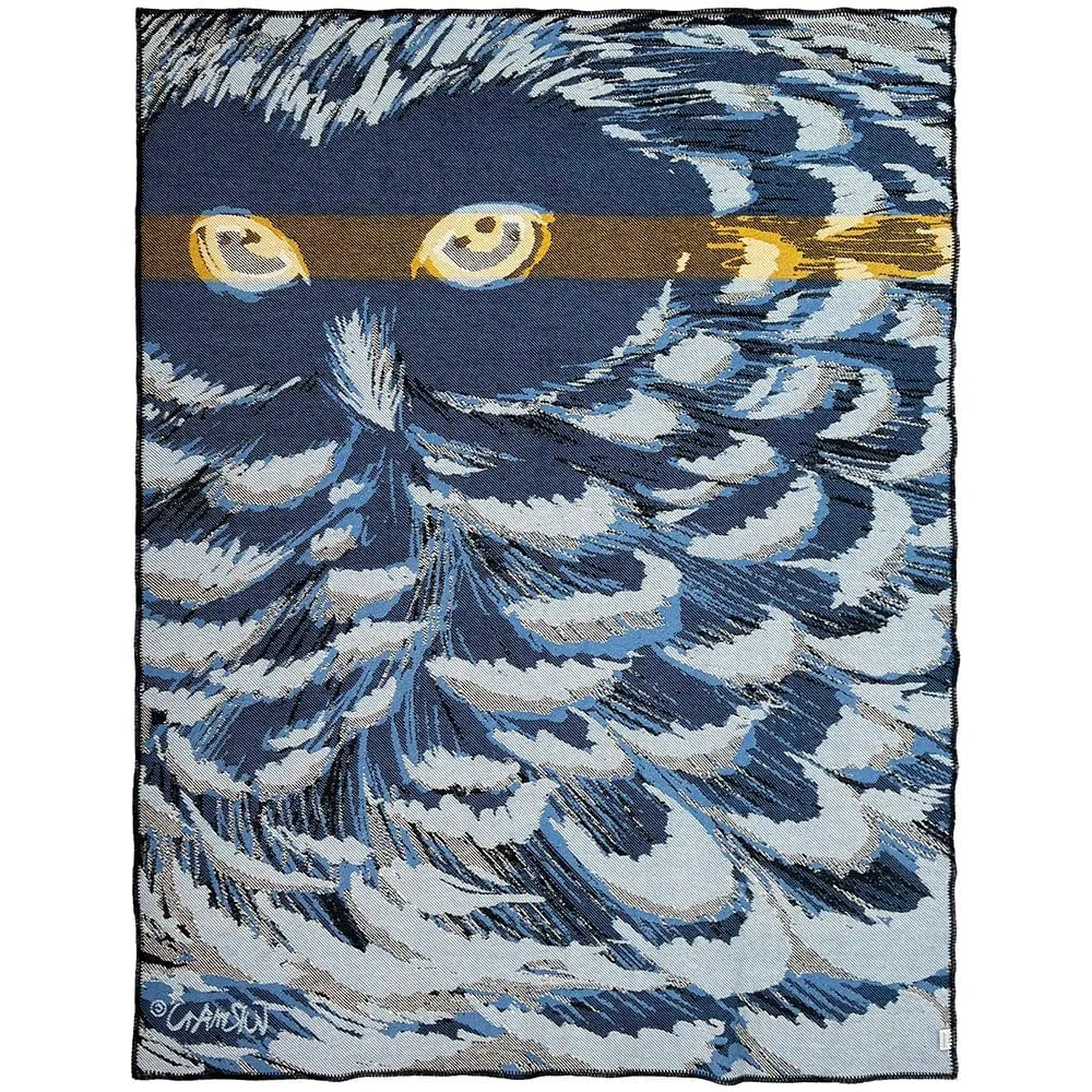 Adam Turman Snowy Owl Wool Throw Blanket