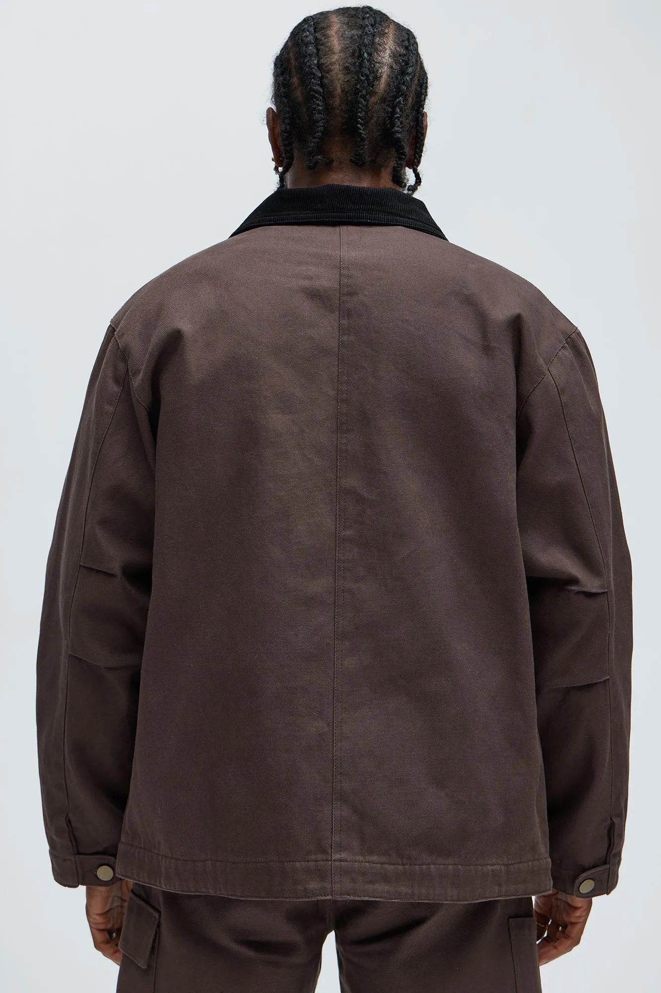Alexander Utility Canvas Chore Jacket - Brown
