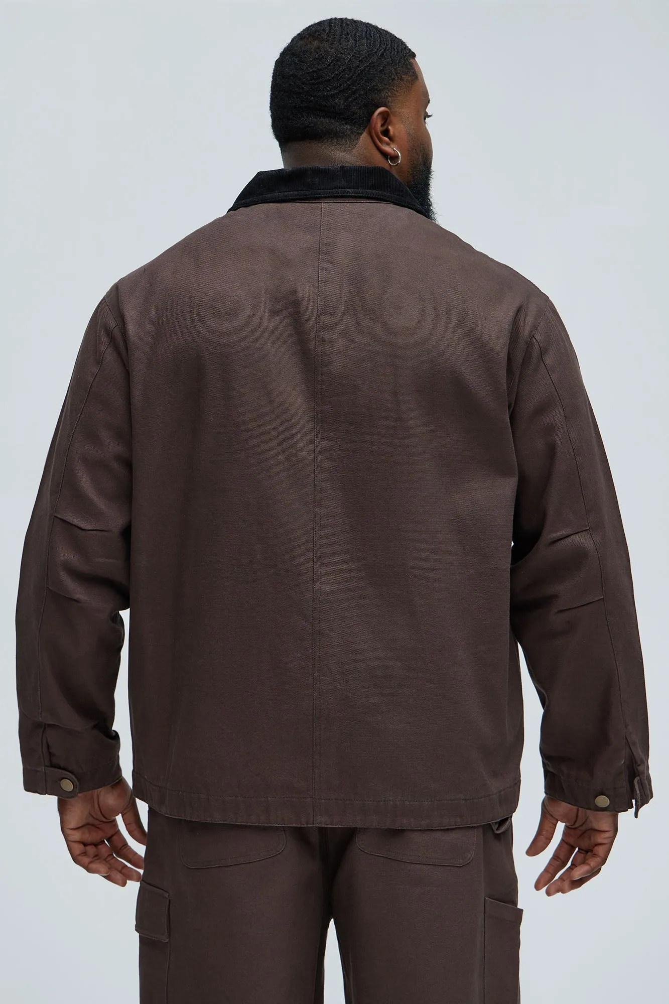 Alexander Utility Canvas Chore Jacket - Brown