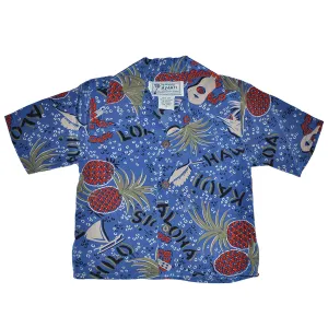 Aloha Oe (Boy's Shirt) - Blue