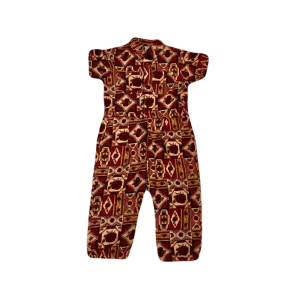[&pal] tile pattern jumpsuit (red)