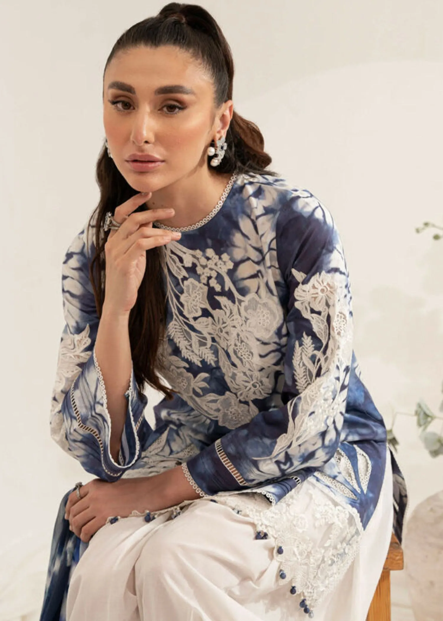 Asifa & Nabeel Leia Lawn Collection – MAVI (LL-16)