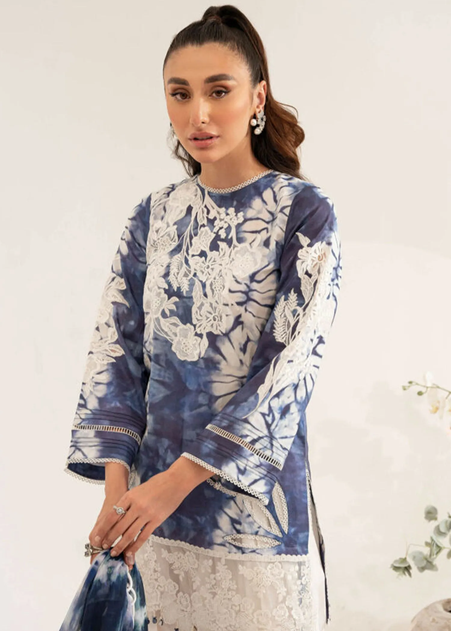 Asifa & Nabeel Leia Lawn Collection – MAVI (LL-16)