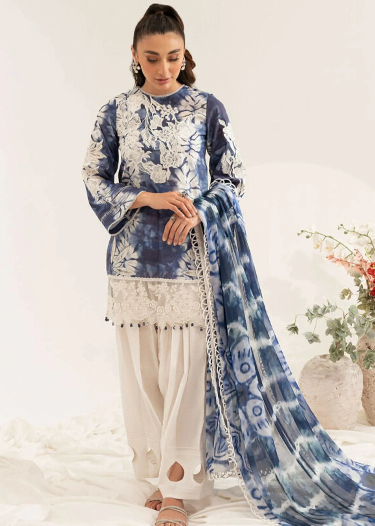 Asifa & Nabeel Leia Lawn Collection – MAVI (LL-16)