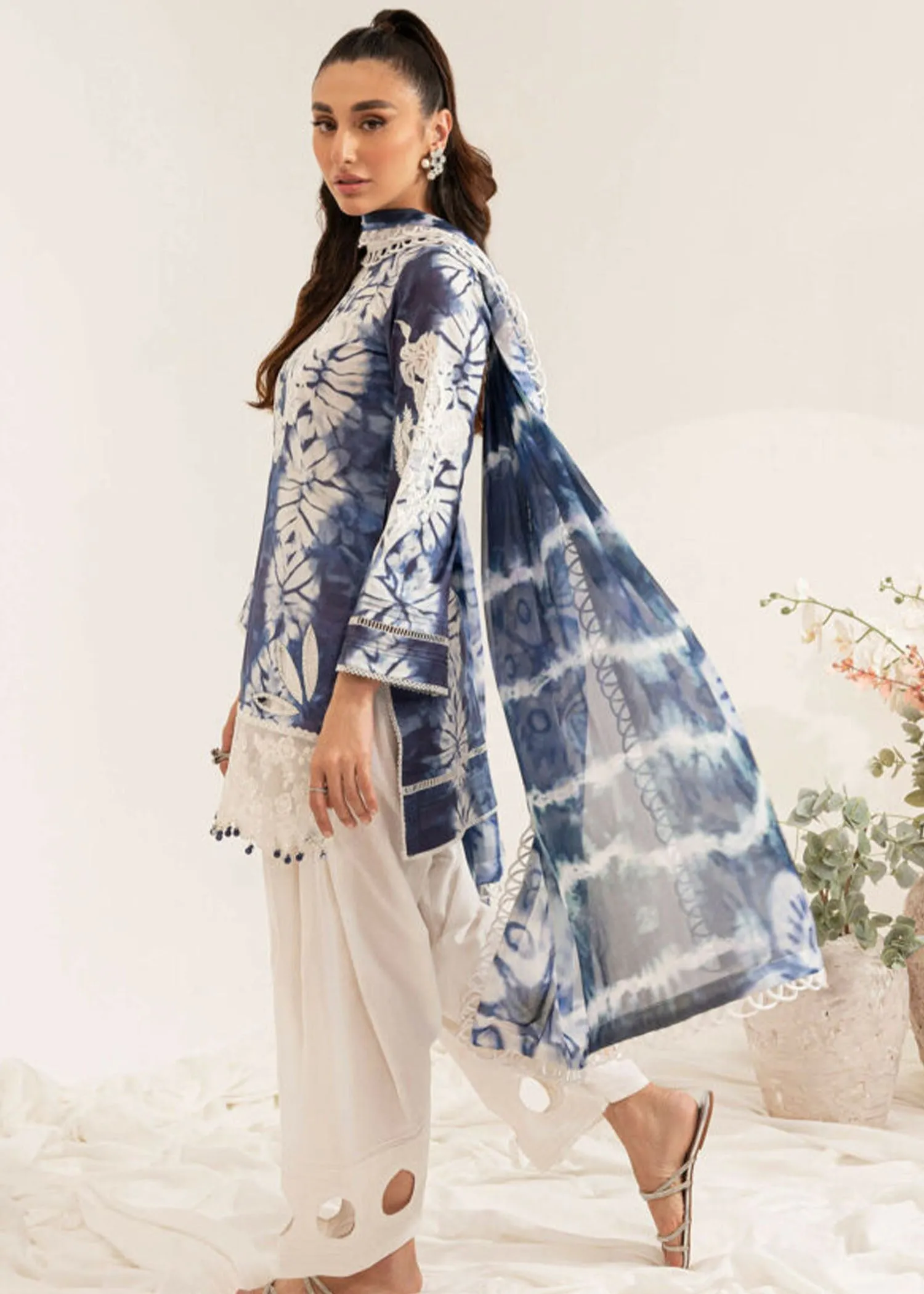Asifa & Nabeel Leia Lawn Collection – MAVI (LL-16)