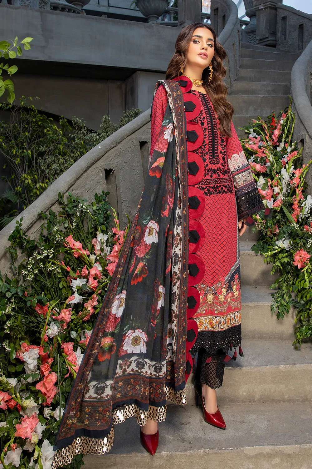 Azure Luxury Lawn Collection 2022 – Scarlet
