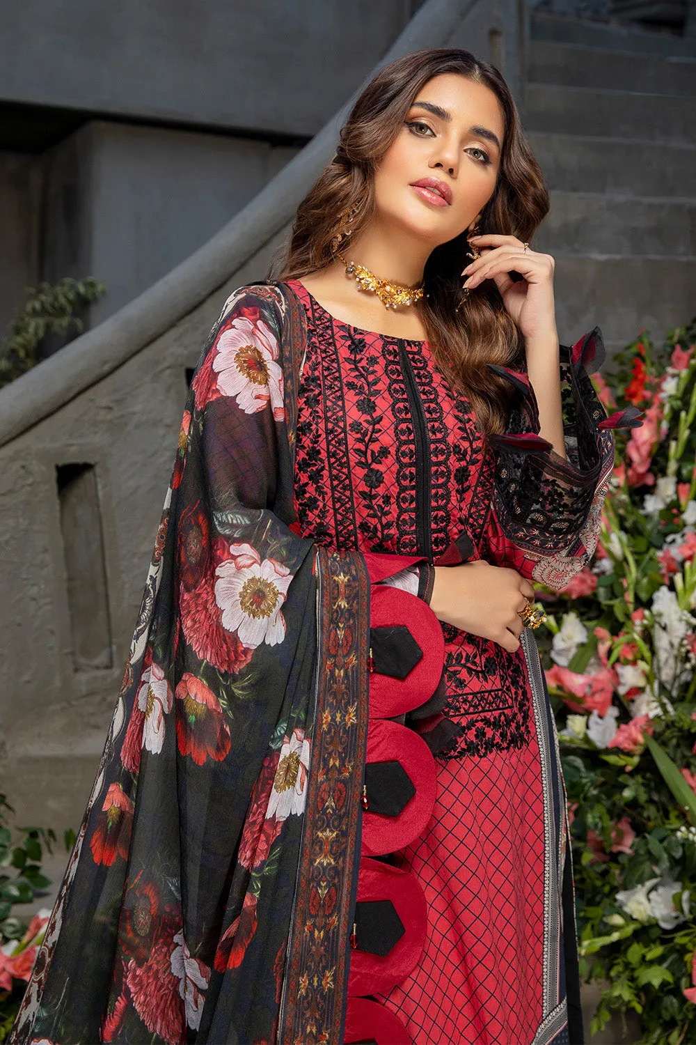Azure Luxury Lawn Collection 2022 – Scarlet