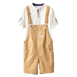 BCKG Men's COLOR-Bib Short Overalls