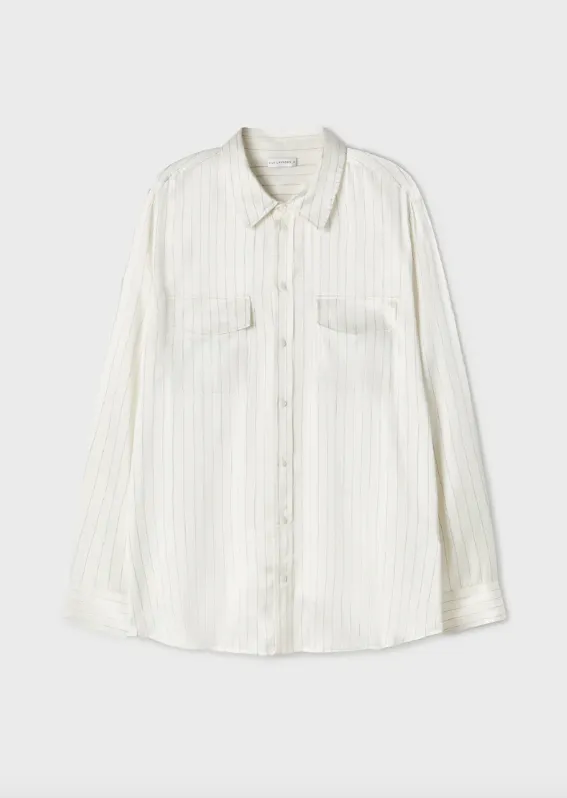 BOYFRIEND SHIRT WHITE PINSTRIPE