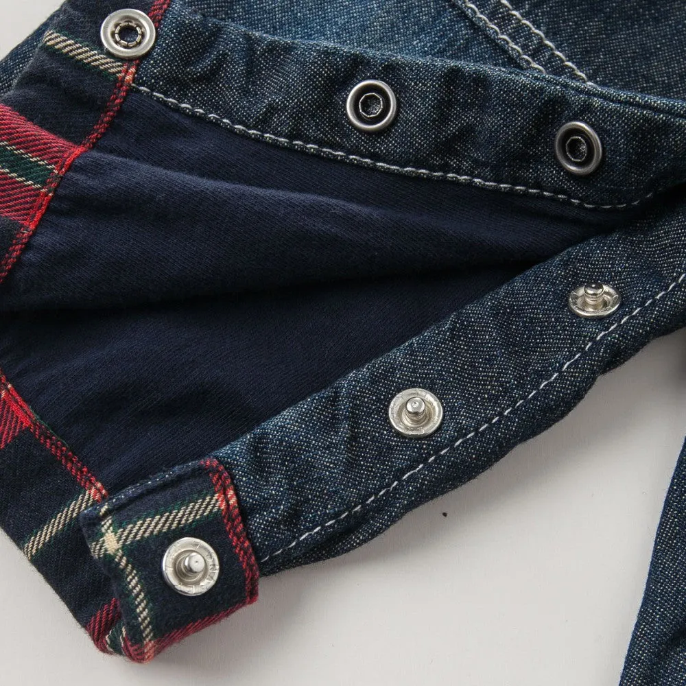 Boys' Flannel-lined Denim Overalls