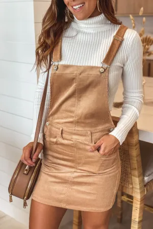 Camel Velvet Overalls
