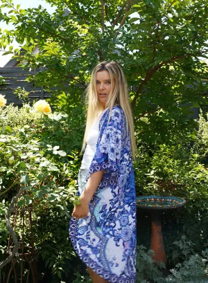Dreamy Blue Cape from Ibiza - Stylish Summer Cover-Up for Beach and Resort Wear