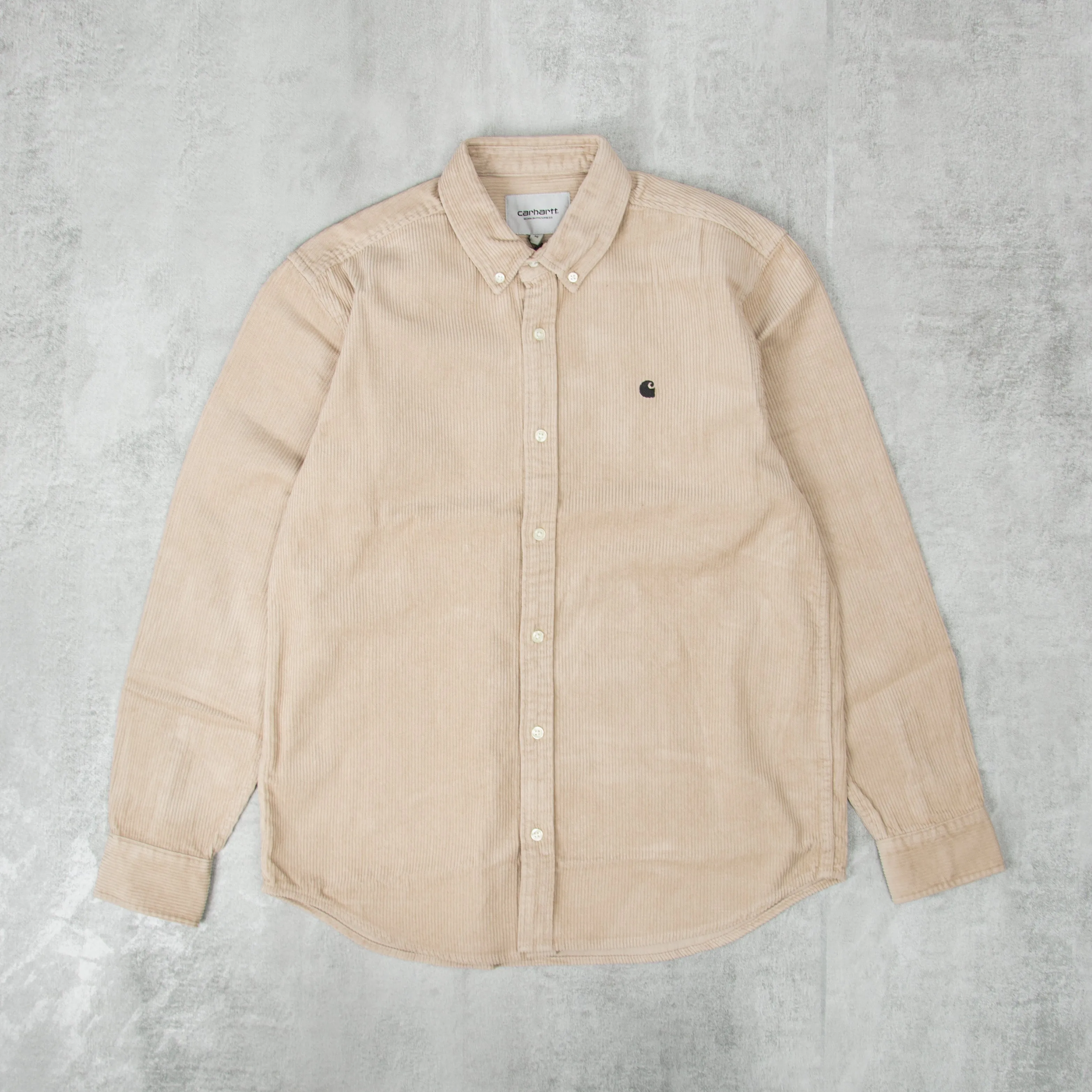 Carhartt WIP Madison Cord L/S Shirt - Wall / Black