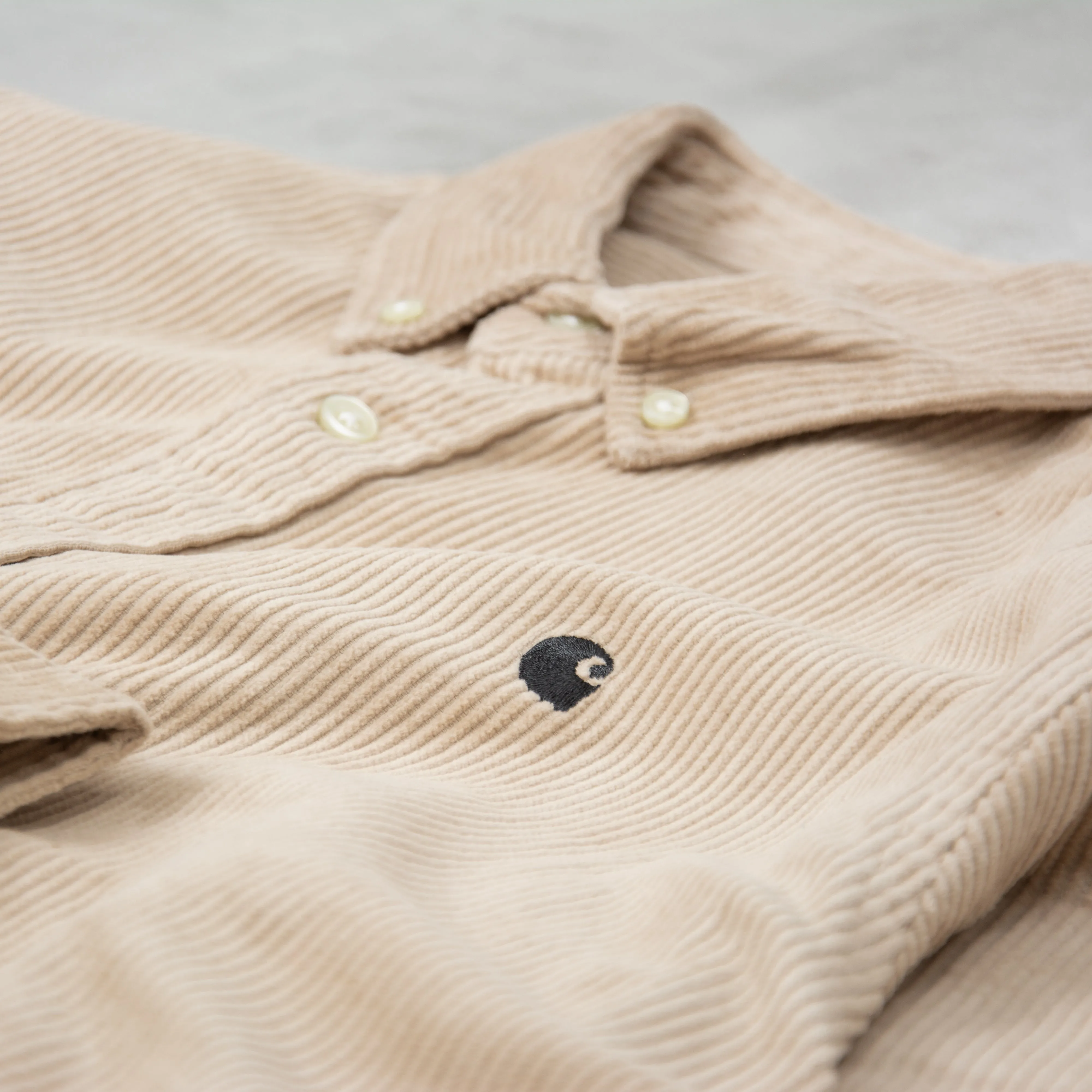 Carhartt WIP Madison Cord L/S Shirt - Wall / Black