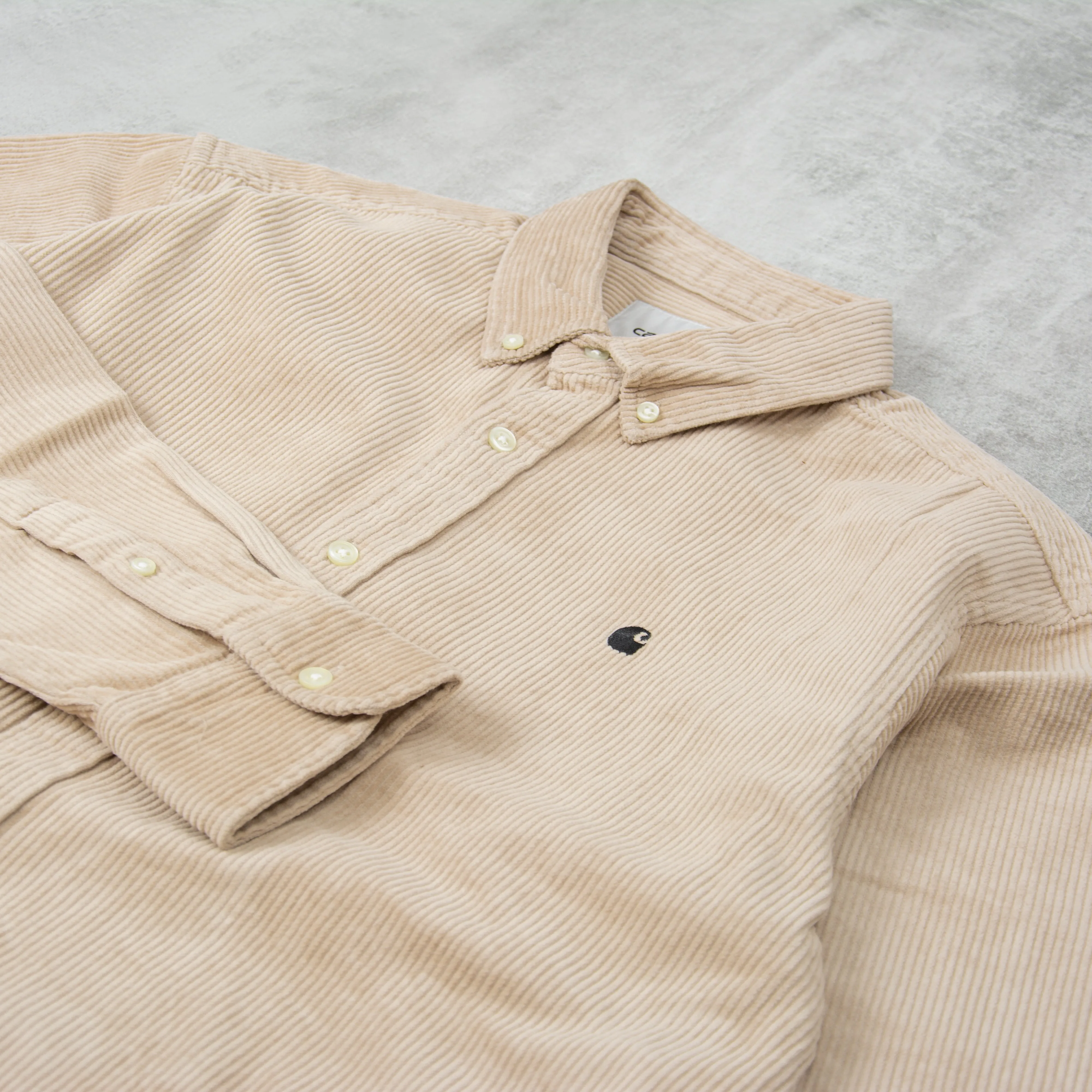 Carhartt WIP Madison Cord L/S Shirt - Wall / Black
