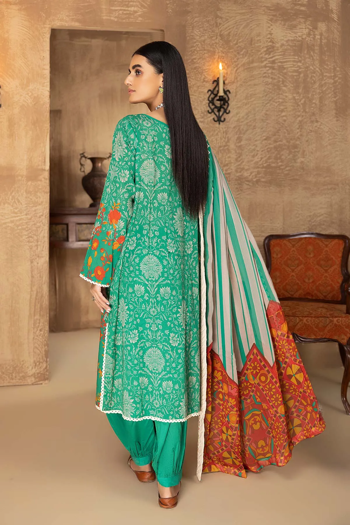 Charizma Aniiq – Embroidered Lawn Suit With Chiffon Dupatta AN22-11