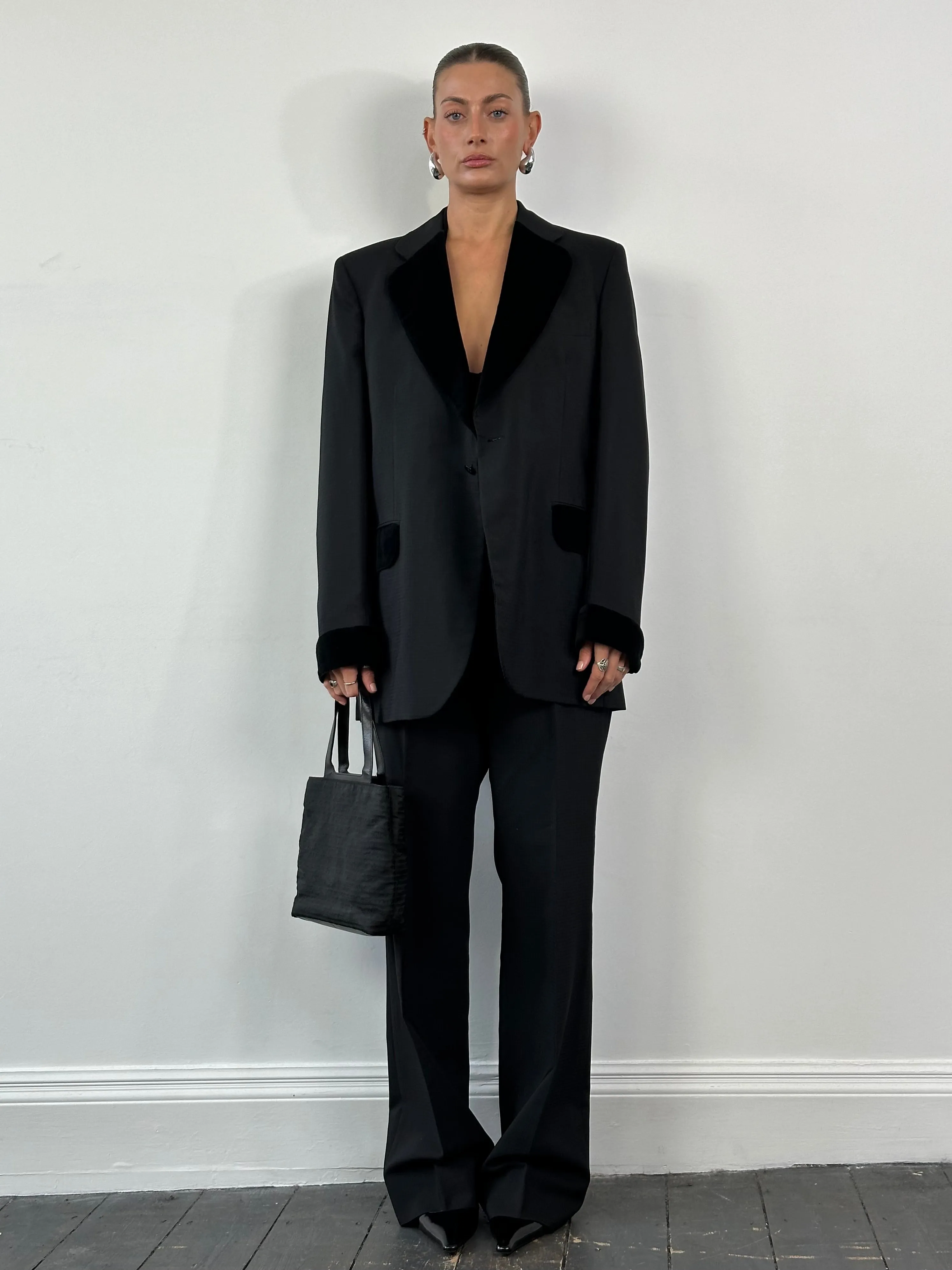 Christian Dior Velvet Tuxedo Three Piece Suit - 44L/W30