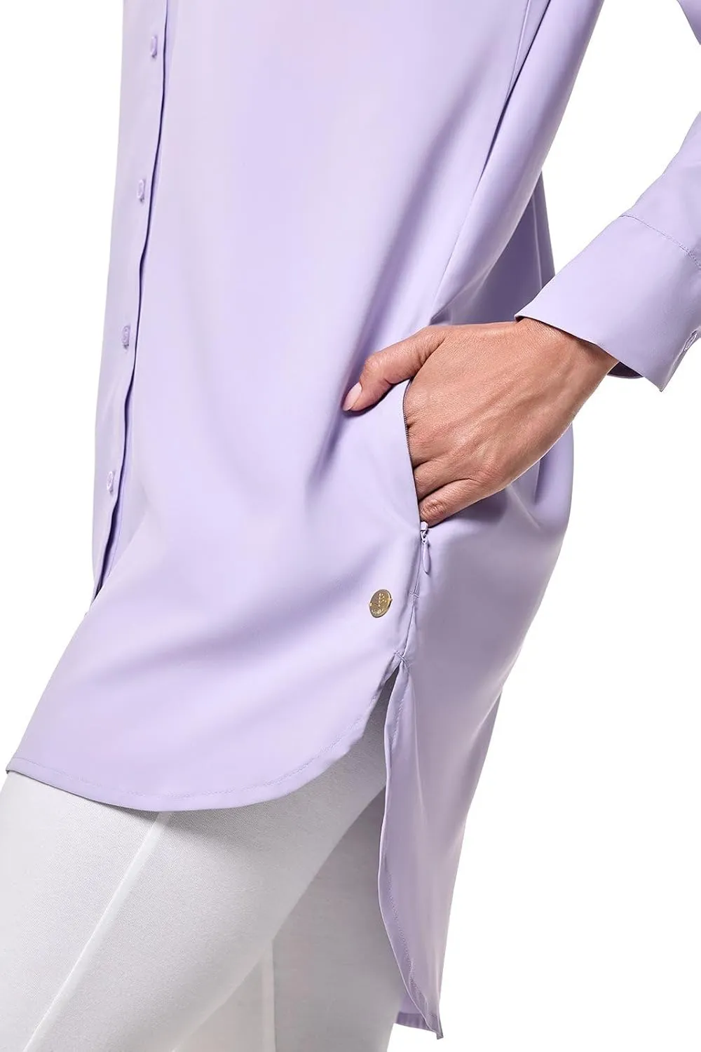 Coolibar UPF 50  Women's Palma Aire Beach Shirt - Sun Protective
