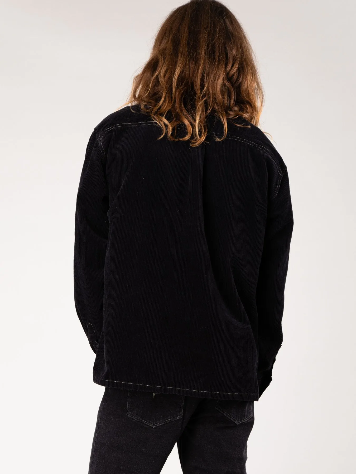 Coop Corduroy Long Sleeve Shirt - Black Fennel