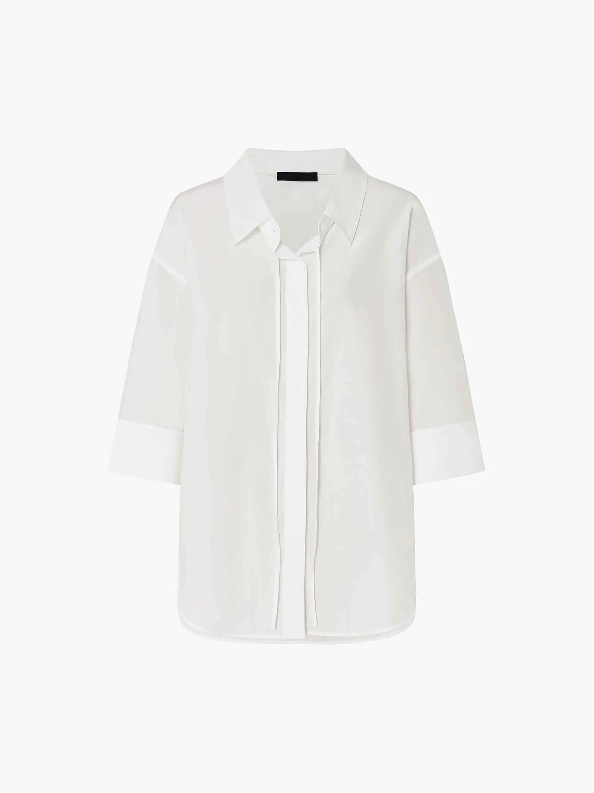 Cotton Silk Tie Shirt