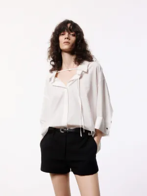 Cotton Silk Tie Shirt