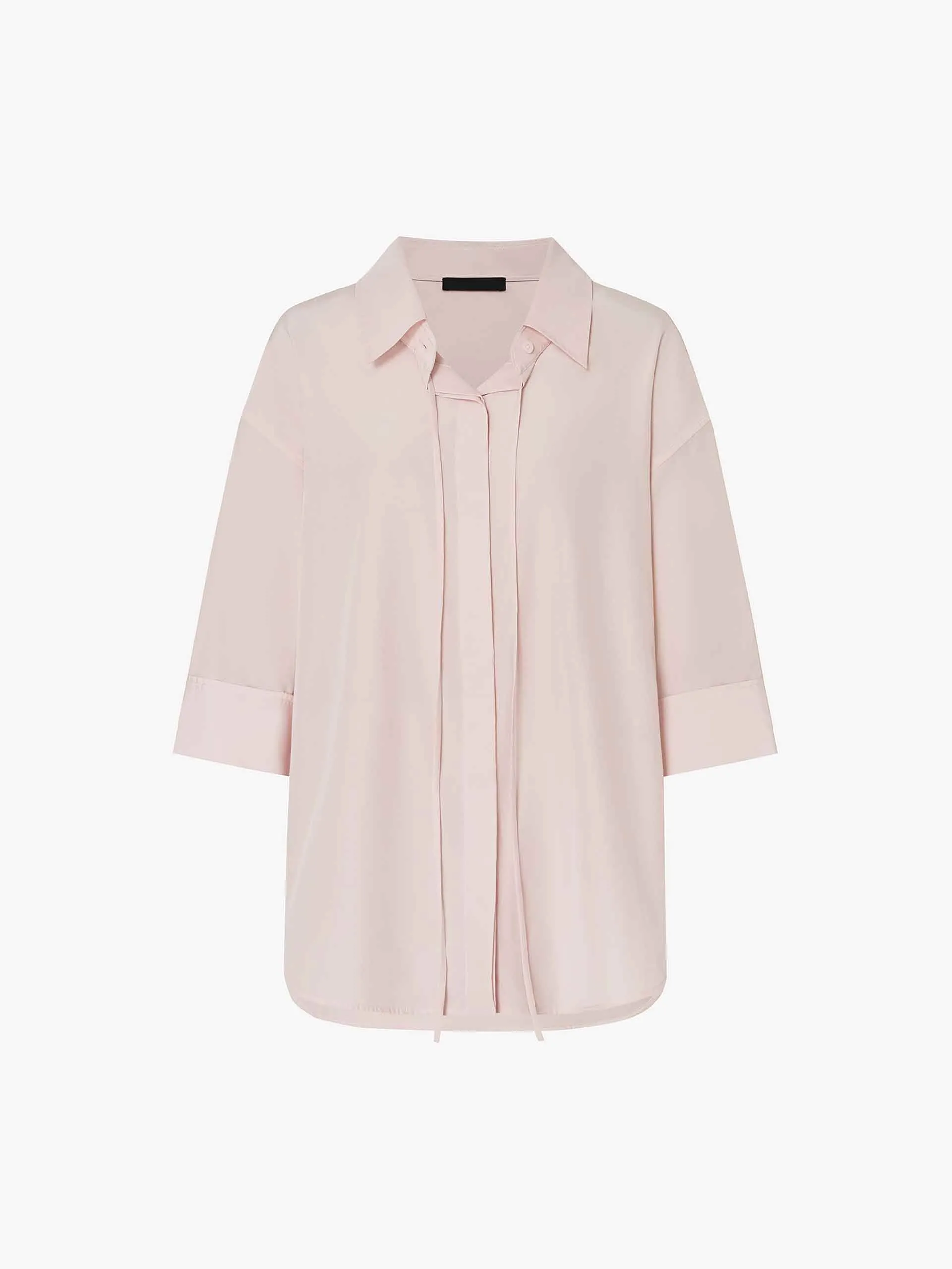 Cotton Silk Tie Shirt