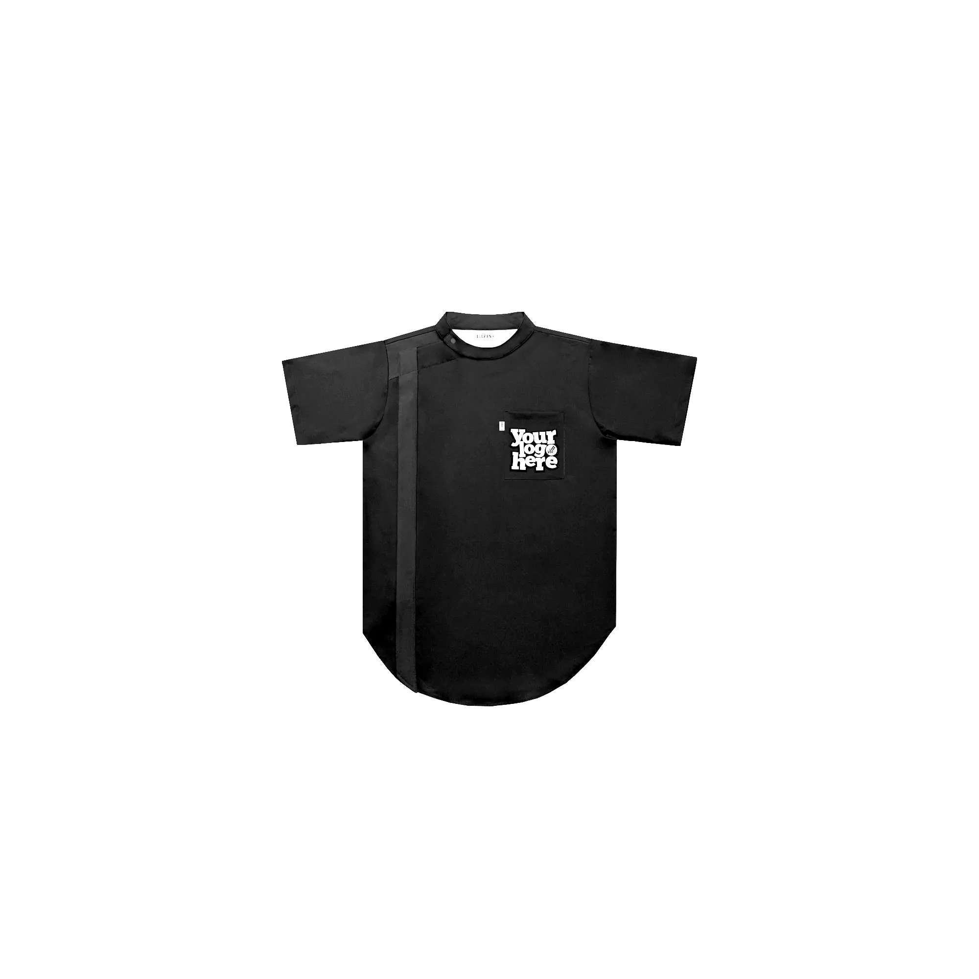 CUSTOM Black Scoop Smock