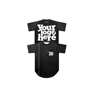 CUSTOM Black Scoop Smock