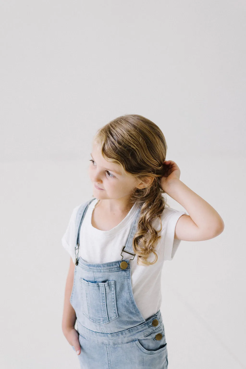 'Emerson' Girl Light Denim Skirt Overalls