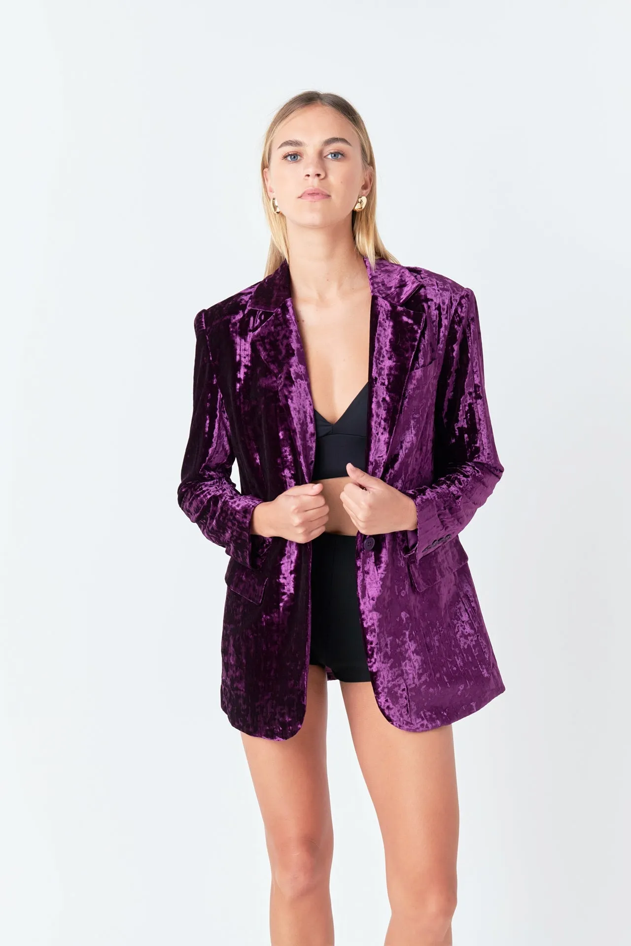 Endless Rose - Oversized Velvet Blazer