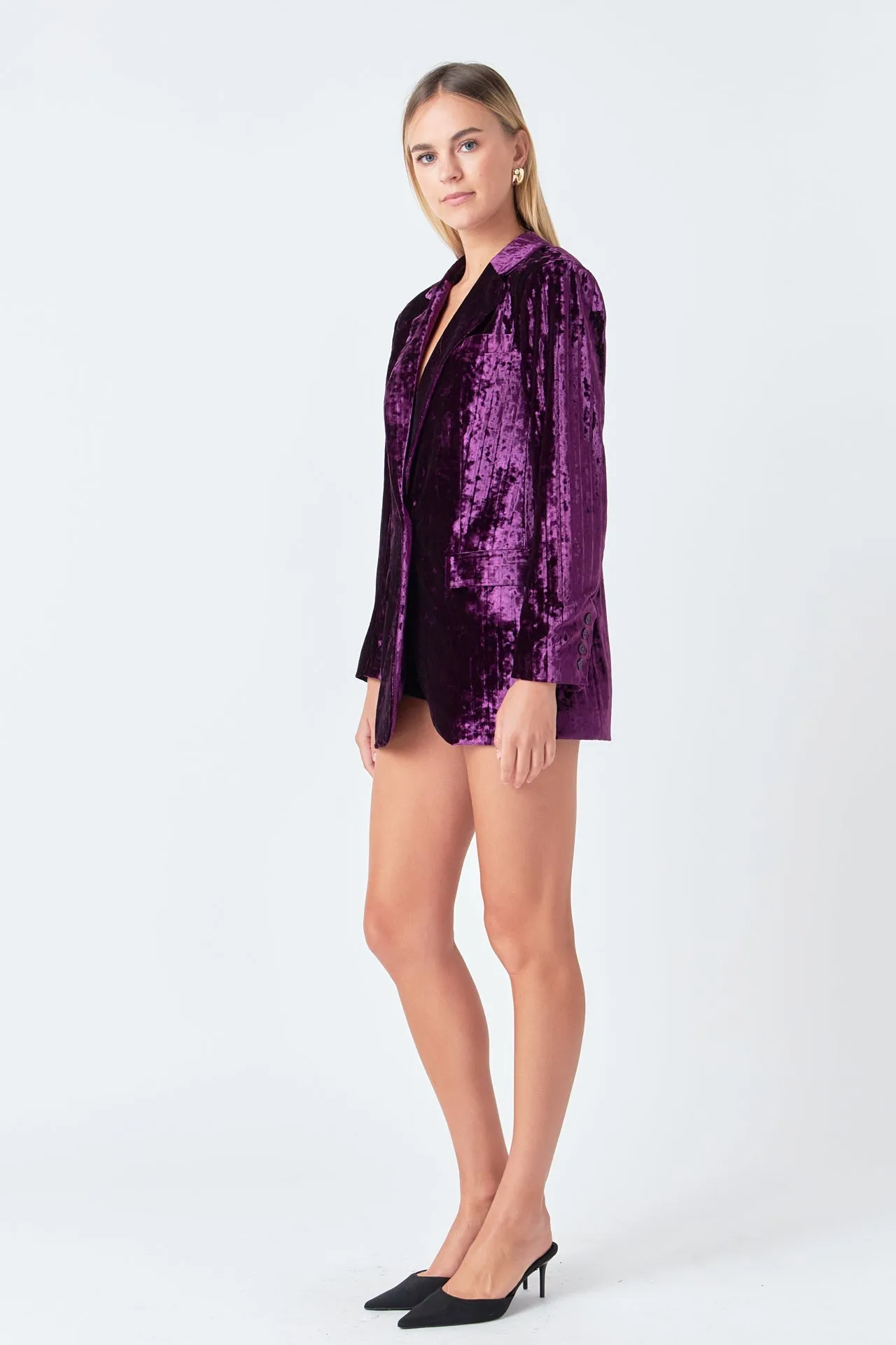 Endless Rose - Oversized Velvet Blazer