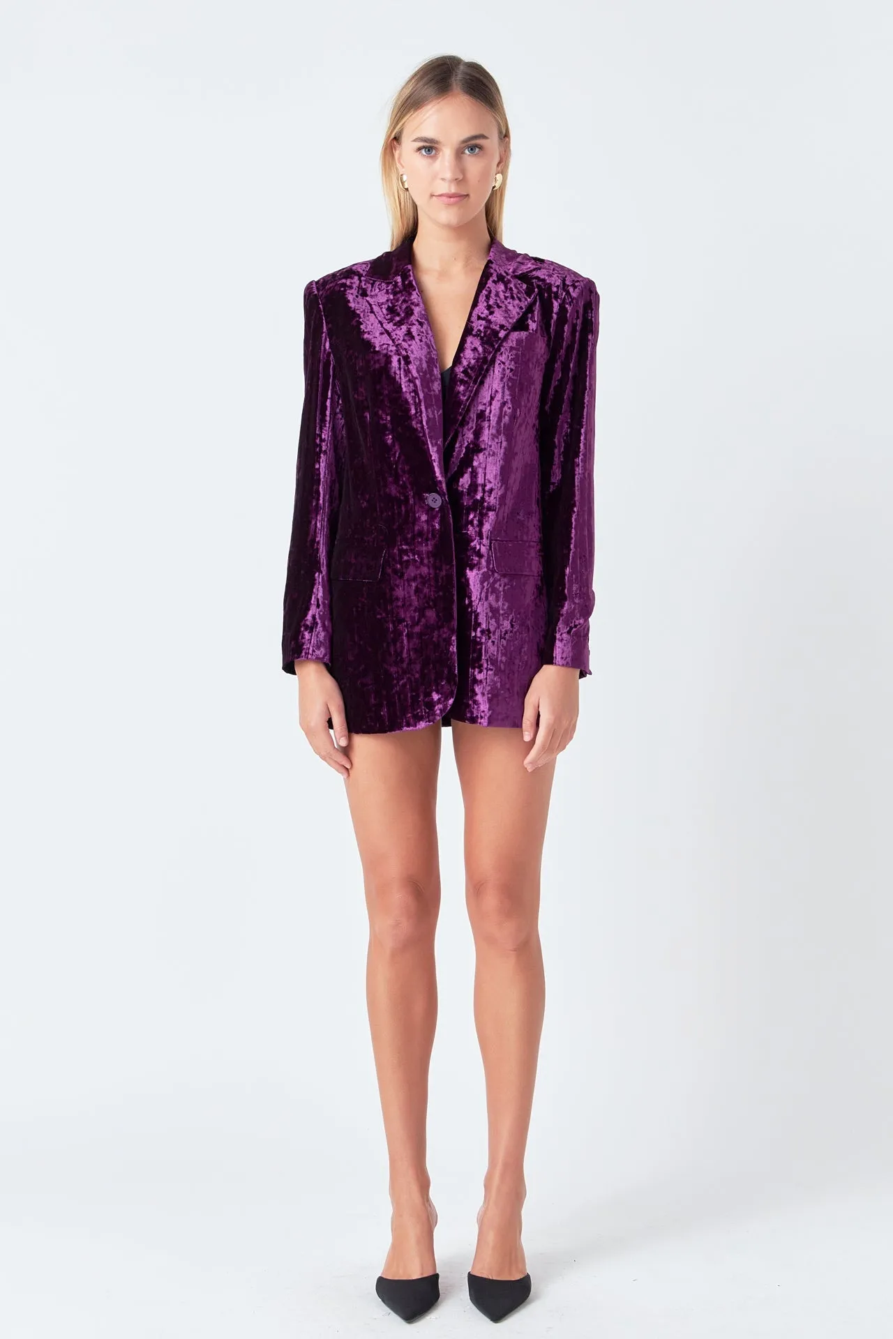 Endless Rose - Oversized Velvet Blazer