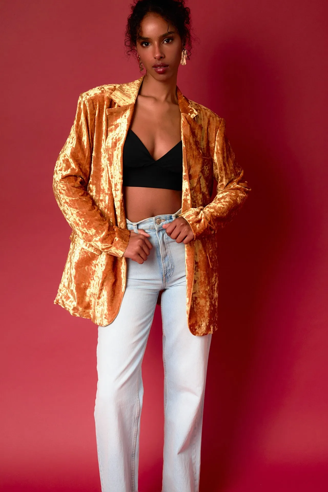 Endless Rose - Oversized Velvet Blazer