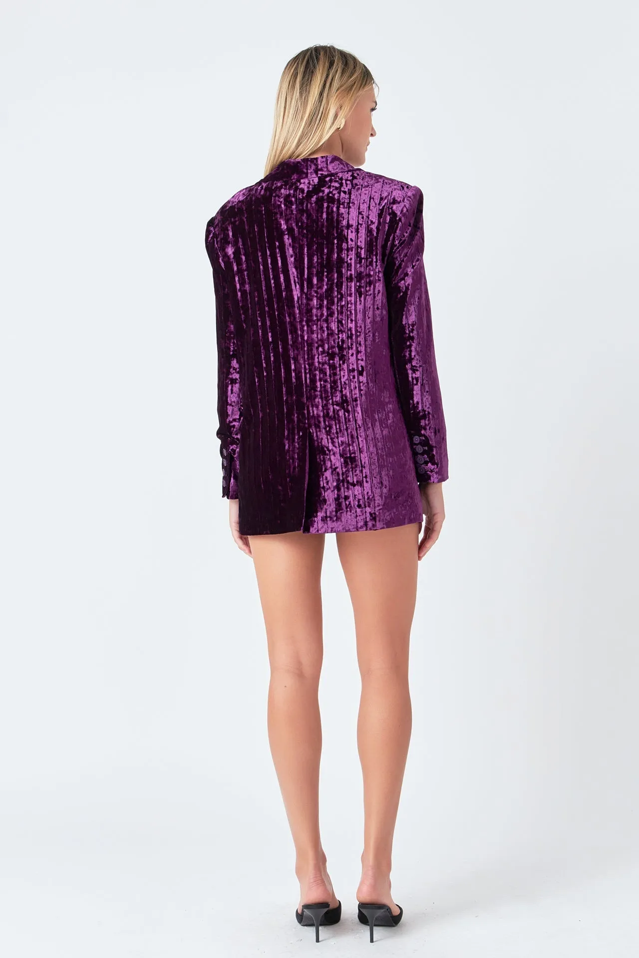 Endless Rose - Oversized Velvet Blazer
