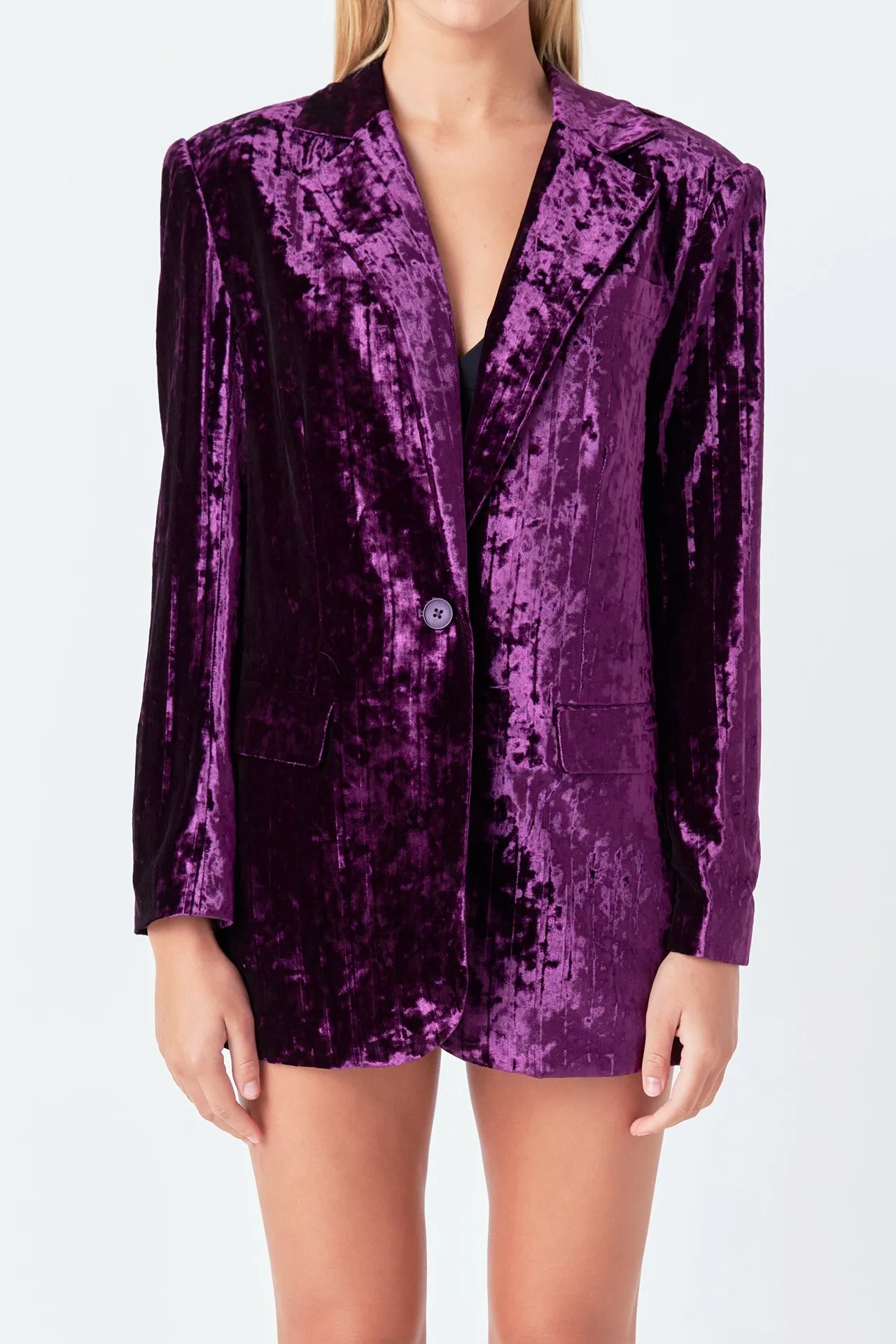 Endless Rose - Oversized Velvet Blazer
