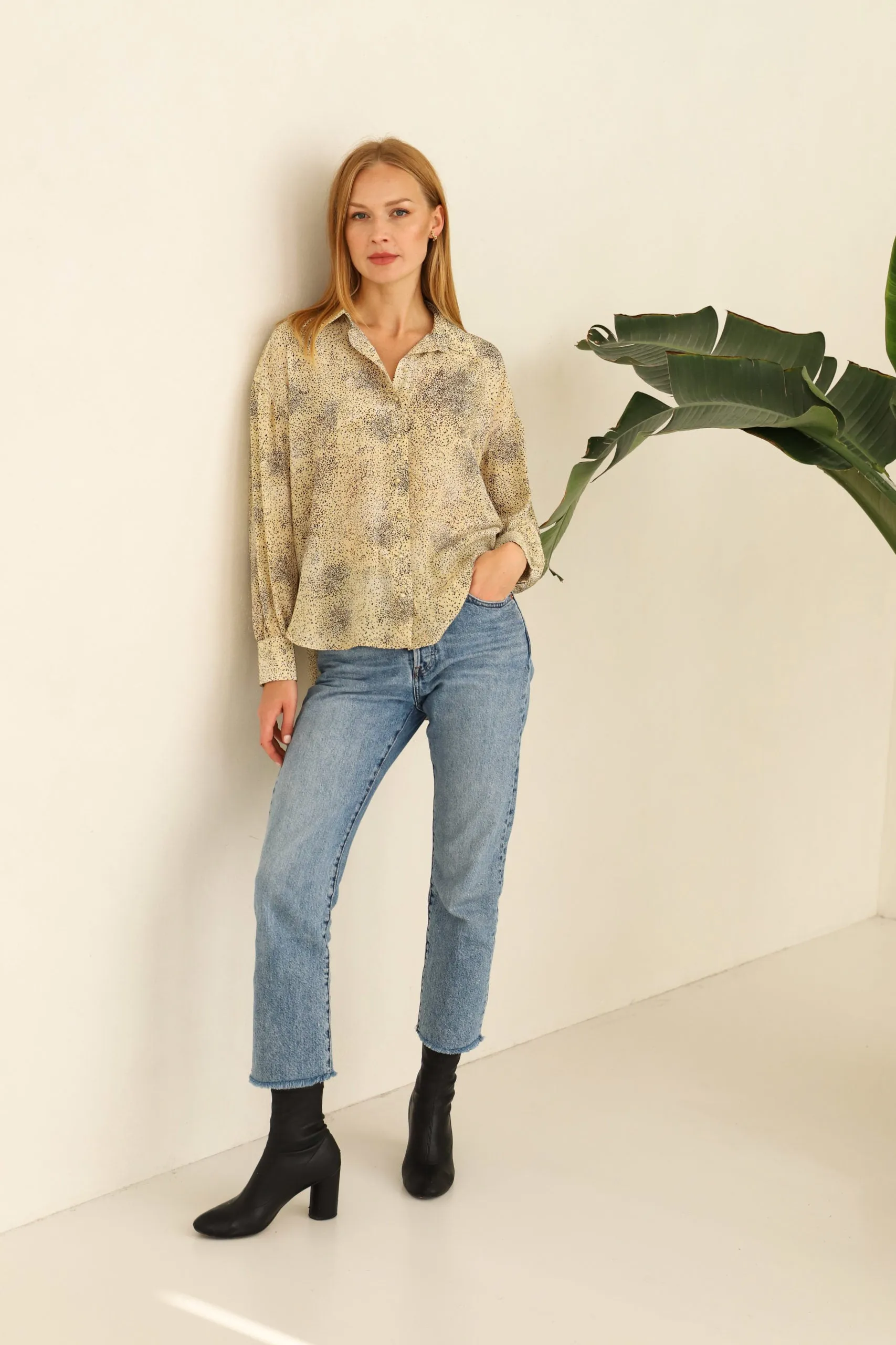 Enteliér Silk Shirt Sand Dune