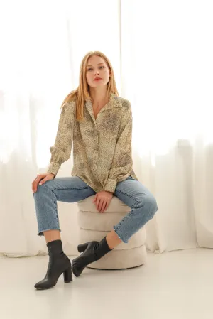 Enteliér Silk Shirt Sand Dune