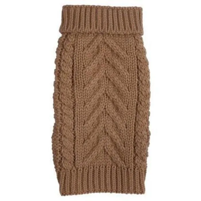 Fabdog | Chunky Turtleneck Dog Jumper - Camel