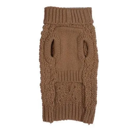 Fabdog | Chunky Turtleneck Dog Jumper - Camel
