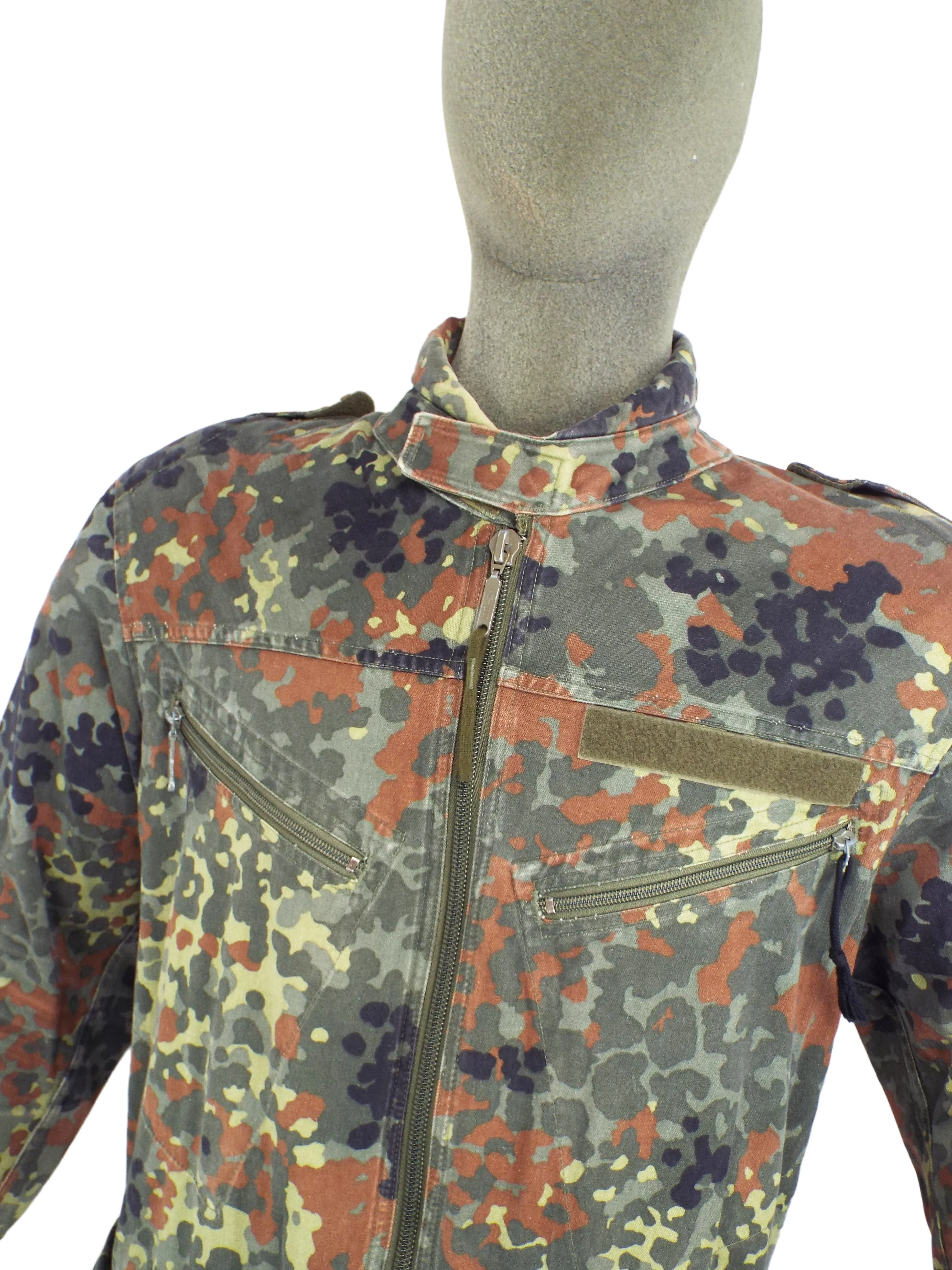 German Armoured Fighting Vehicle Two-piece padded Tank Suit / coveralls - Flecktarn camo