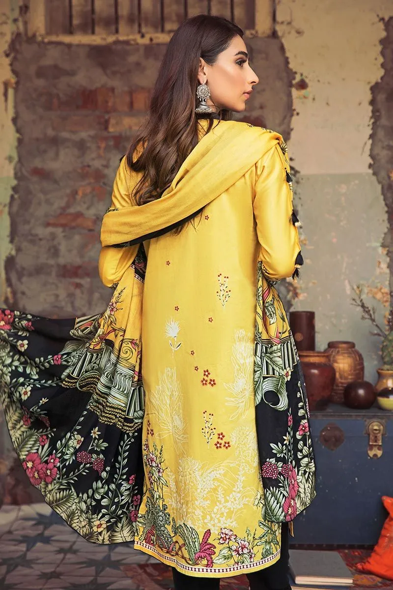 Gul Ahmed Winter Collection – 3 PC Corduroy suit With Cotton Net Dupatta CD-49