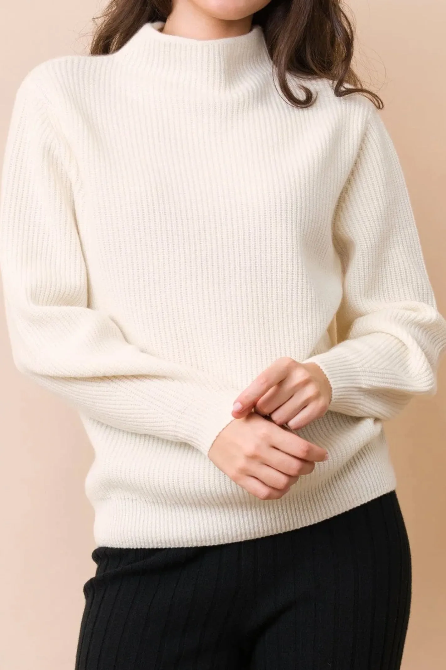 Heavy Knit Turtle Neck Sweater
