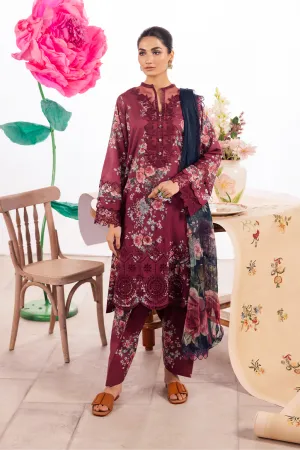 Iznik Dahlia Lawn Collection – DL-11 Embroidered Lawn