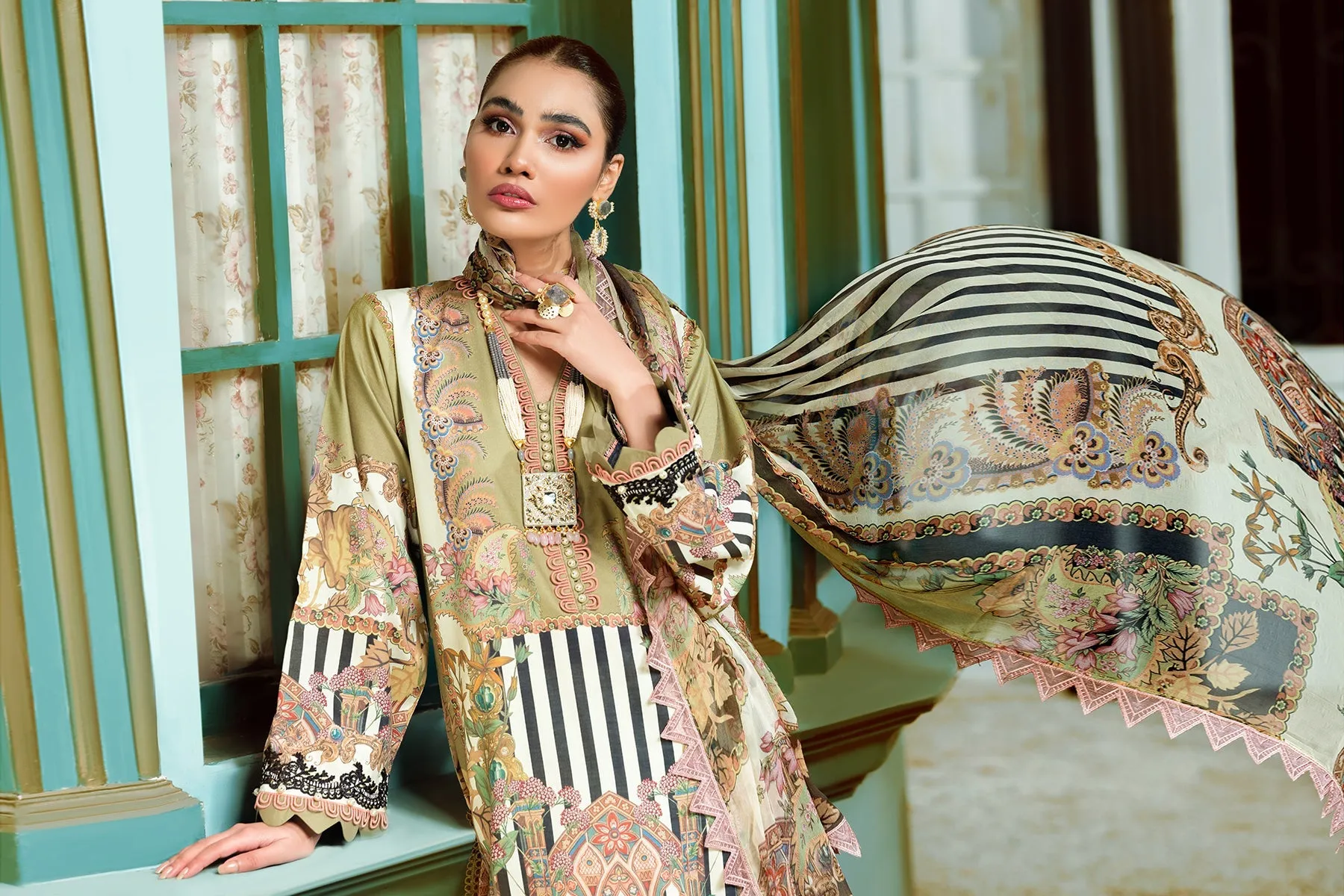 Jade Bliss Lawn Collection Vol-2 – 19806 Light Green