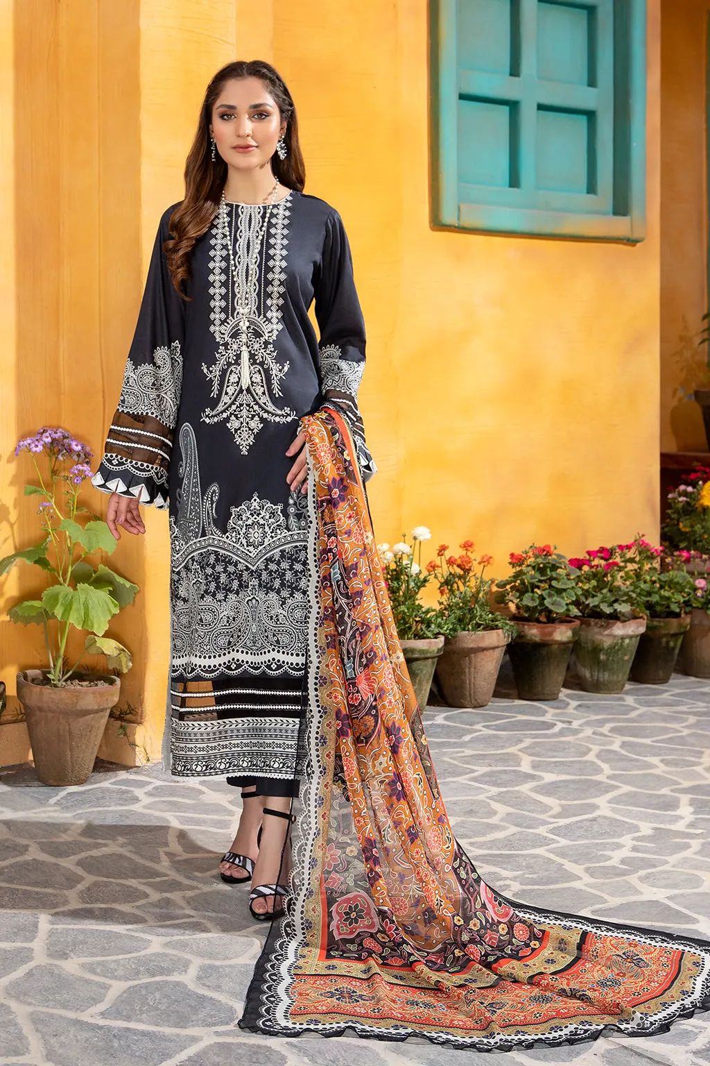 Jahanara Summer Lawn Collection 2022 – J16-04 Black