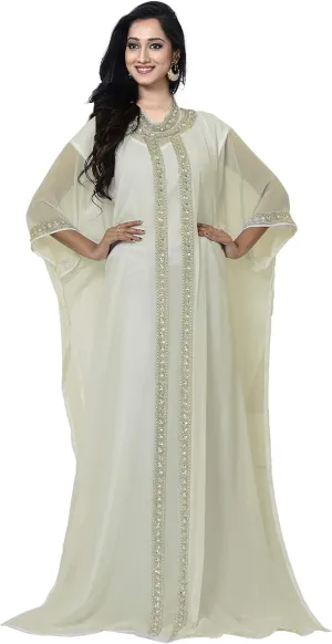 KoC Women wear Dubai Kaftan Farasha Caftan Long Maxi Party Dress Top - Free Size