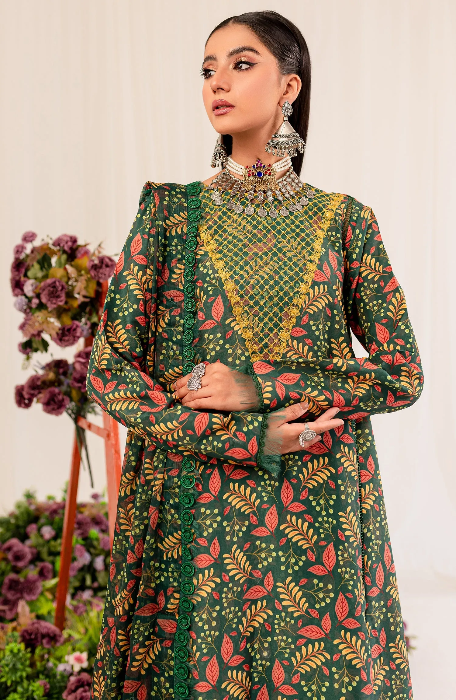 Maryum N Maria Aleena Fusion Prints – Amber (MLFD-162)
