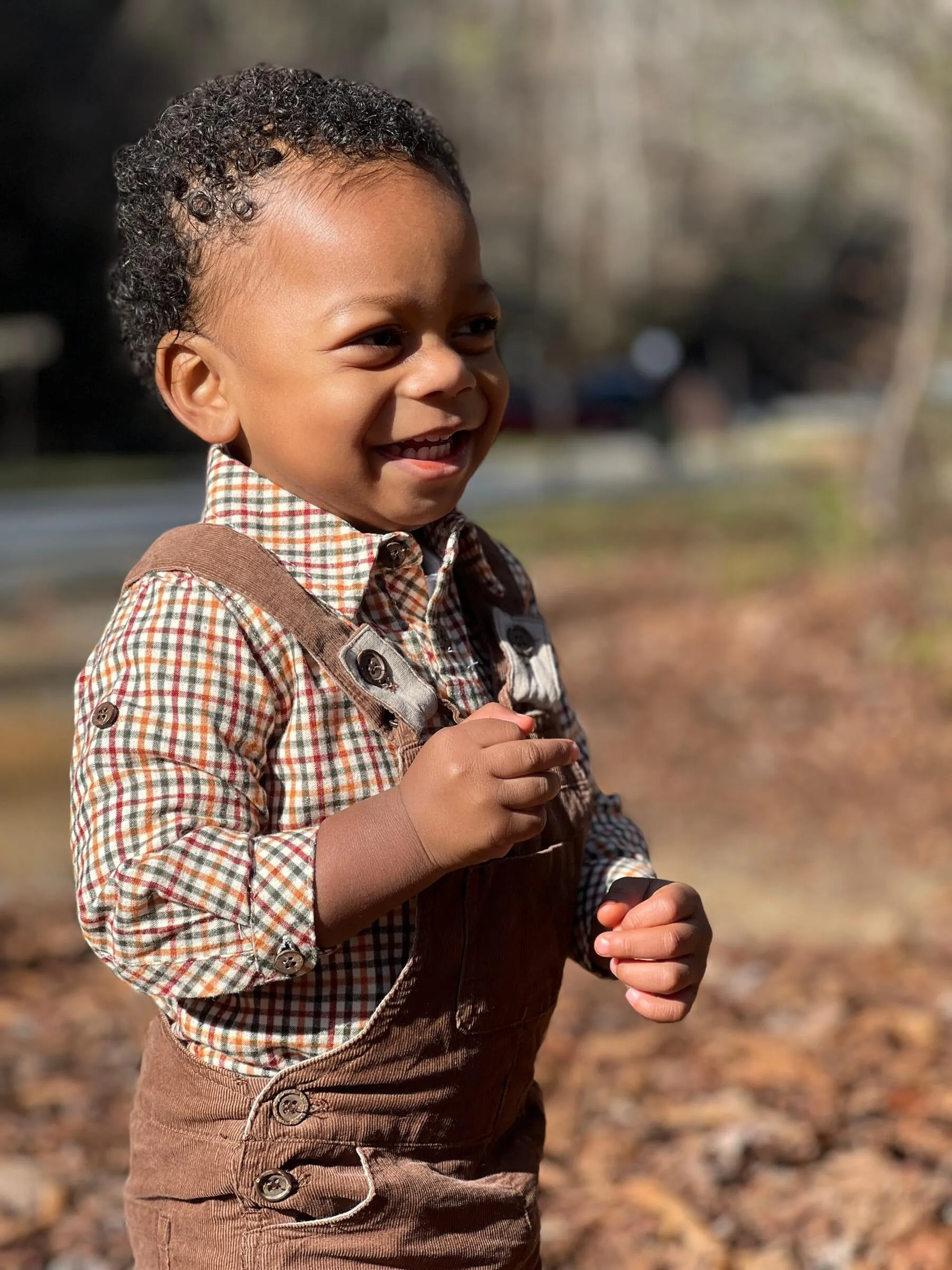 Me & Henry Harrison Cord Overalls - Brown