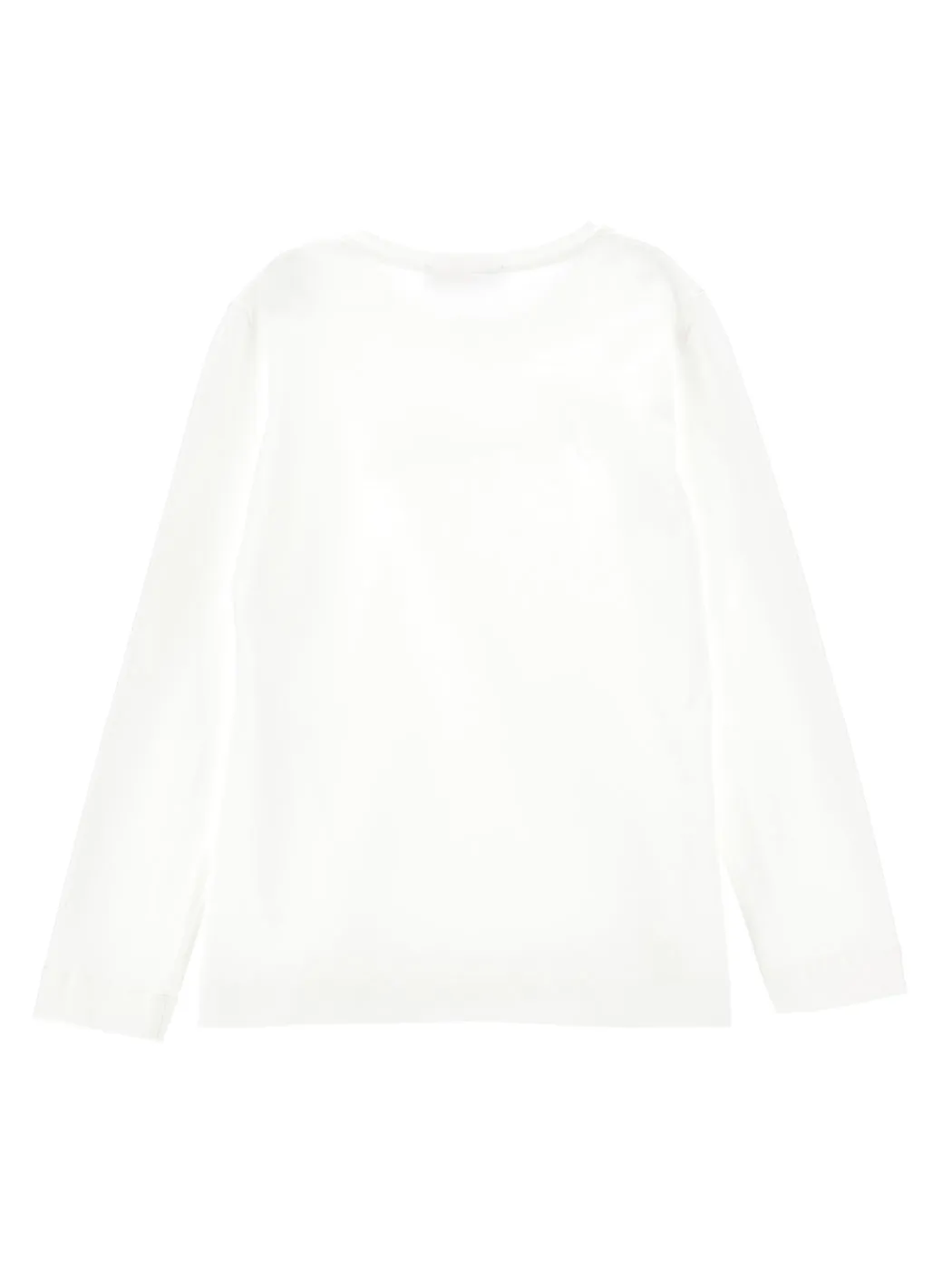 MONNALISA Ecru T-shirt with logo for girls-17B602
